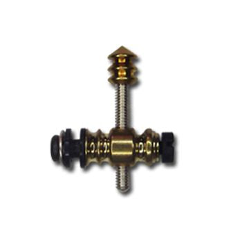 Grooved Brass Front Post - Metric Thread