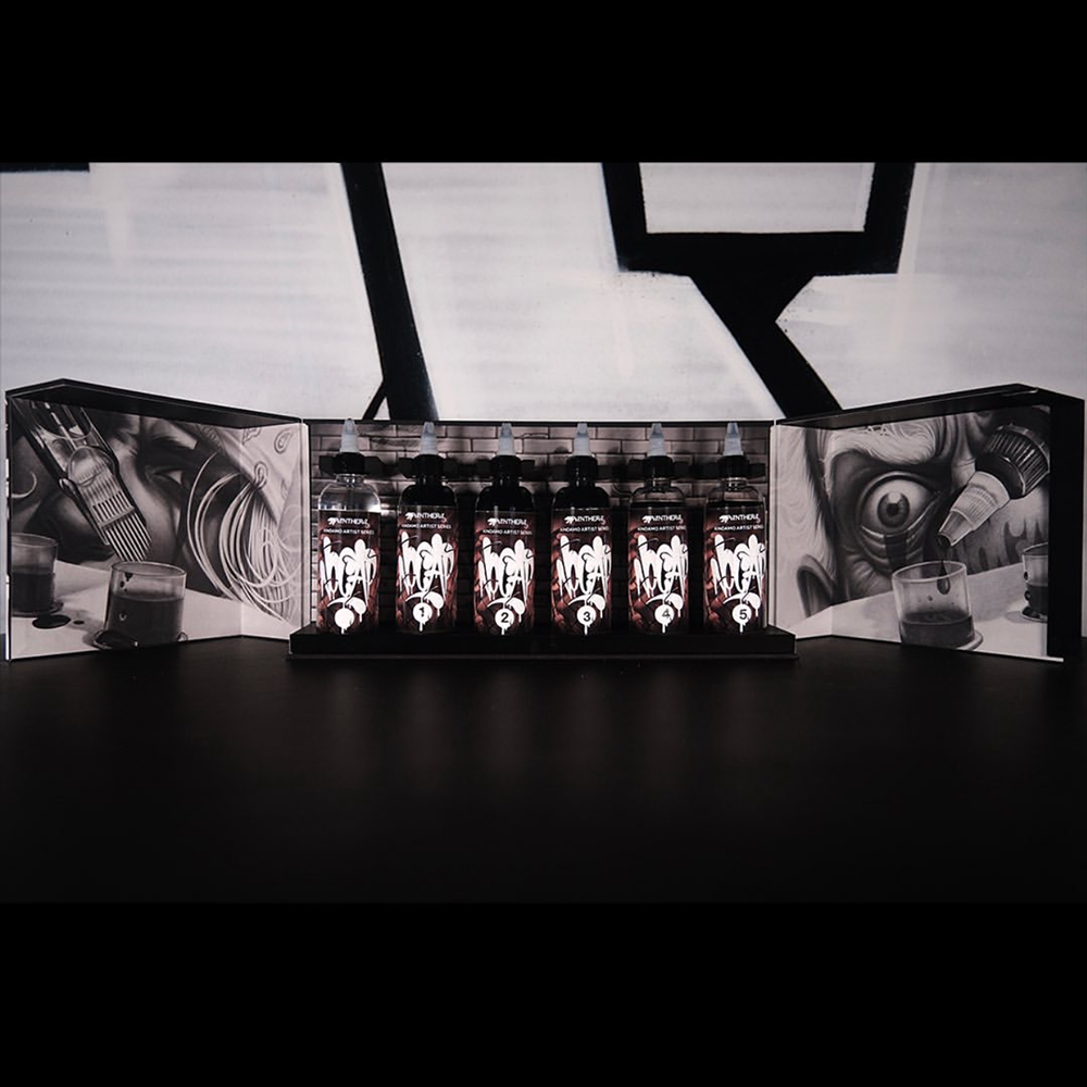 Panthera x Kindamo 'No Cap' Tattoo Ink Set x6 Bottles (150ml)