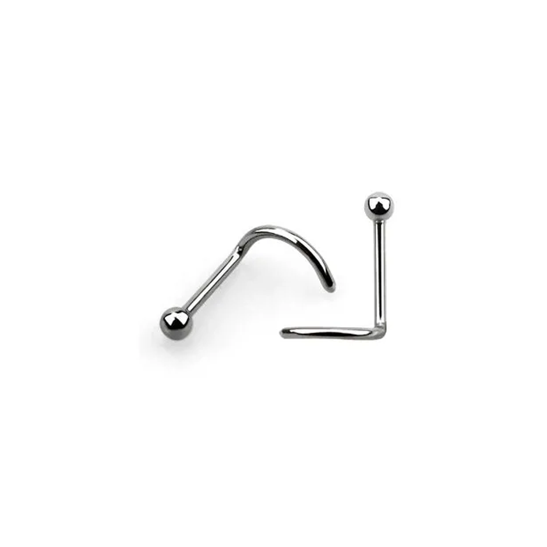 Nose Screw 0.8mm Titanium  Ball 5 pack