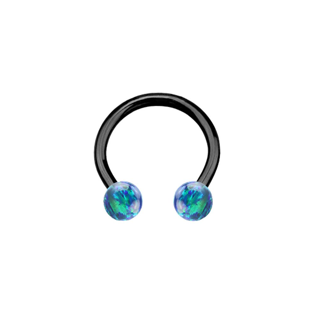 Opal Titanium Circular Barbells 1.2mm - Dark Green