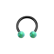 Opal Titanium Circular Barbells 1.2mm - Green