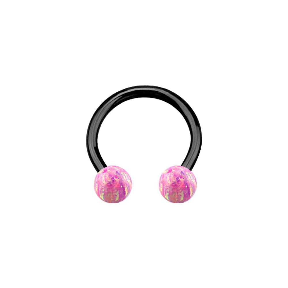 Opal Titanium Circular Barbells 1.2mm - Pink