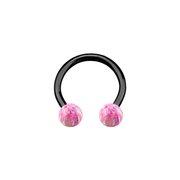 Opal Titanium Circular Barbells 1.2mm - Pink