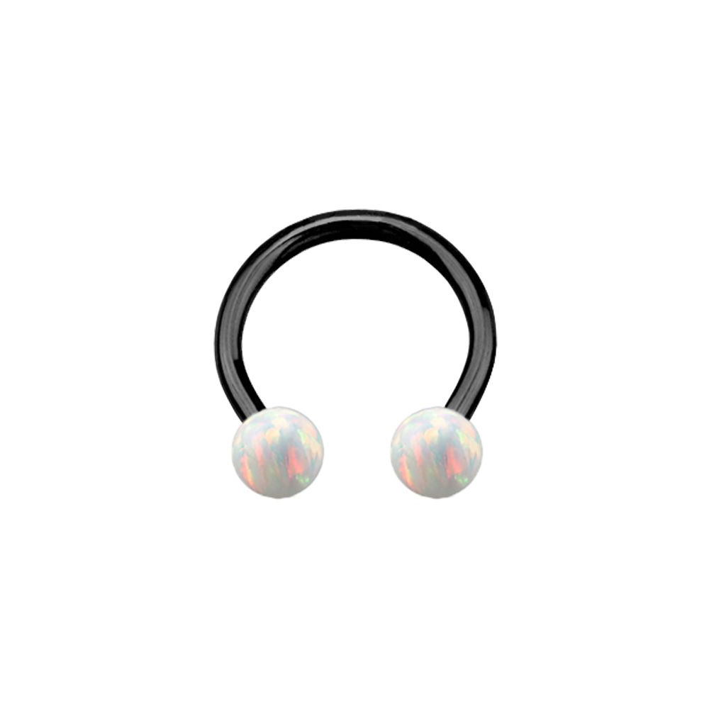 Opal Titanium Circular Barbells 1.2mm - White
