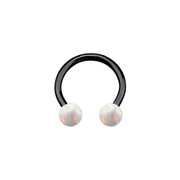 Opal Titanium Circular Barbells 1.2mm - White