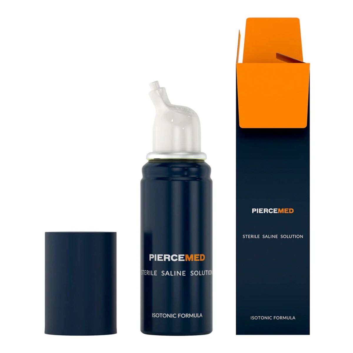 PierceMed Sterile Saline Solution Piercing Aftercare 80ml BLACK EDITION