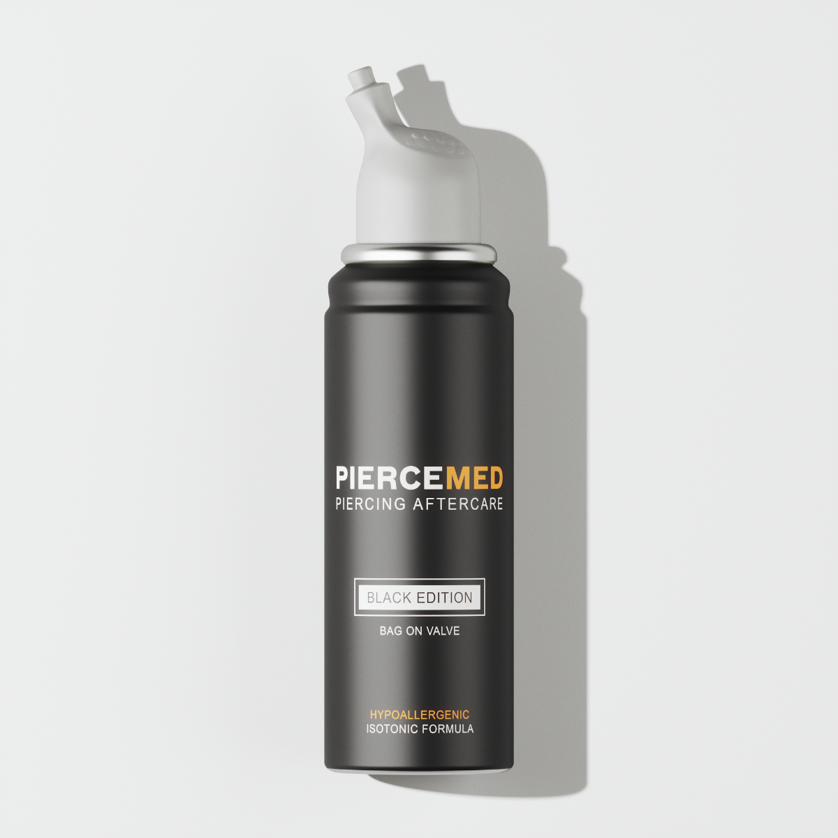 PierceMed Sterile Saline Solution Piercing Aftercare 80ml BLACK EDITION