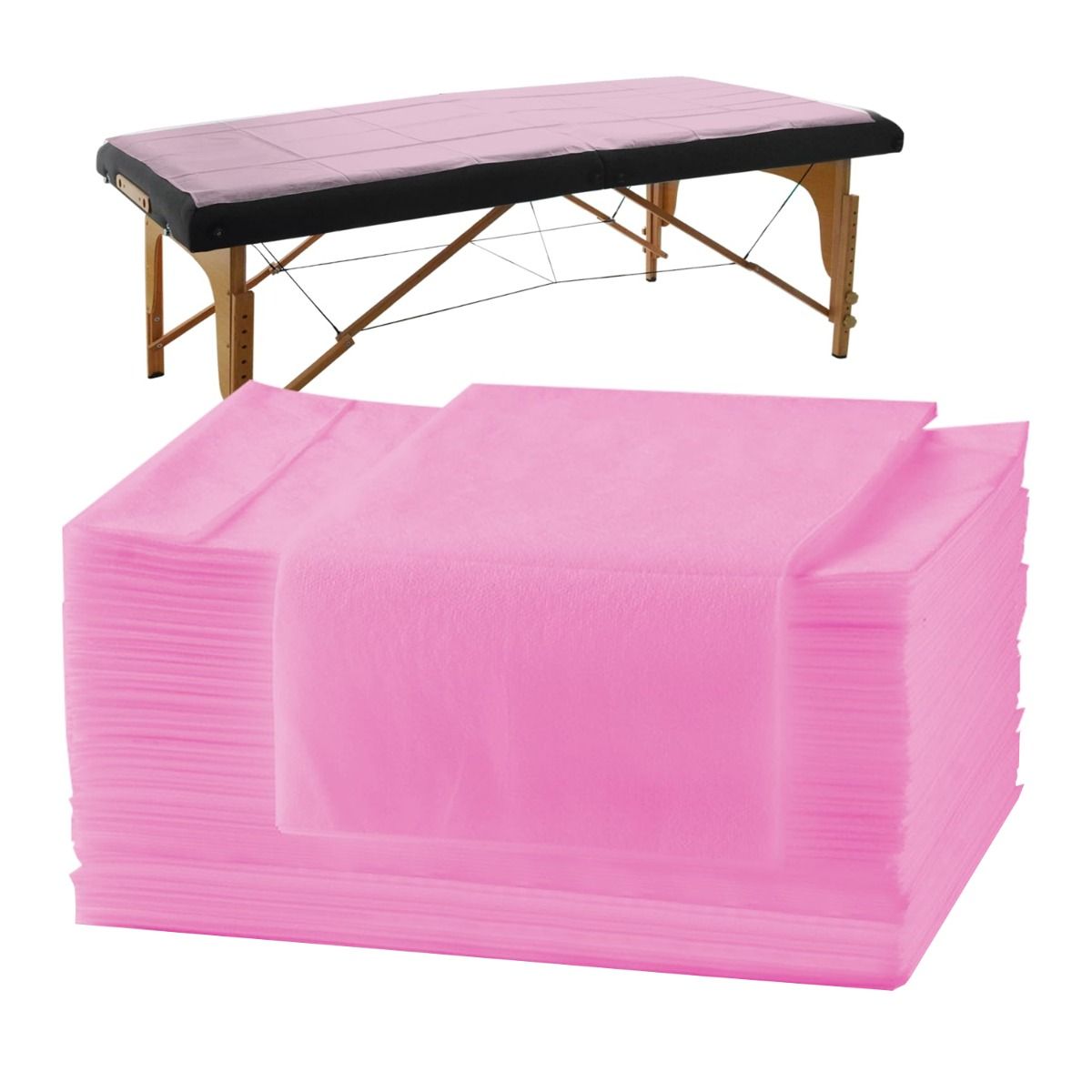 Couch Cover Pink Non Woven 80CM X 180CM (100)