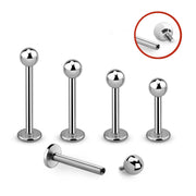 Internally Threaded Labrets - Titanium