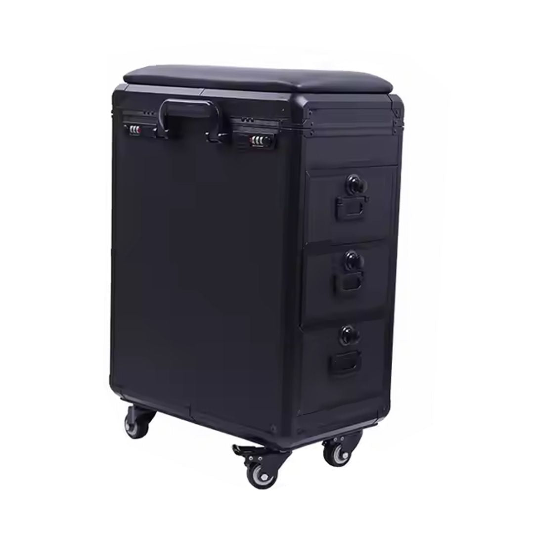 Portable Convention Workstation With Drawers And Armrest