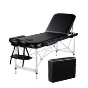 Folding Portable Tattoo Bed Black With Adjustable Backrest