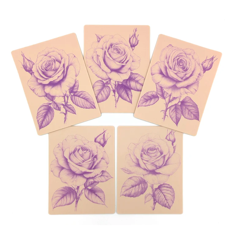 Stencil Skins Realistic Rose Set (5 A5 Sheets)