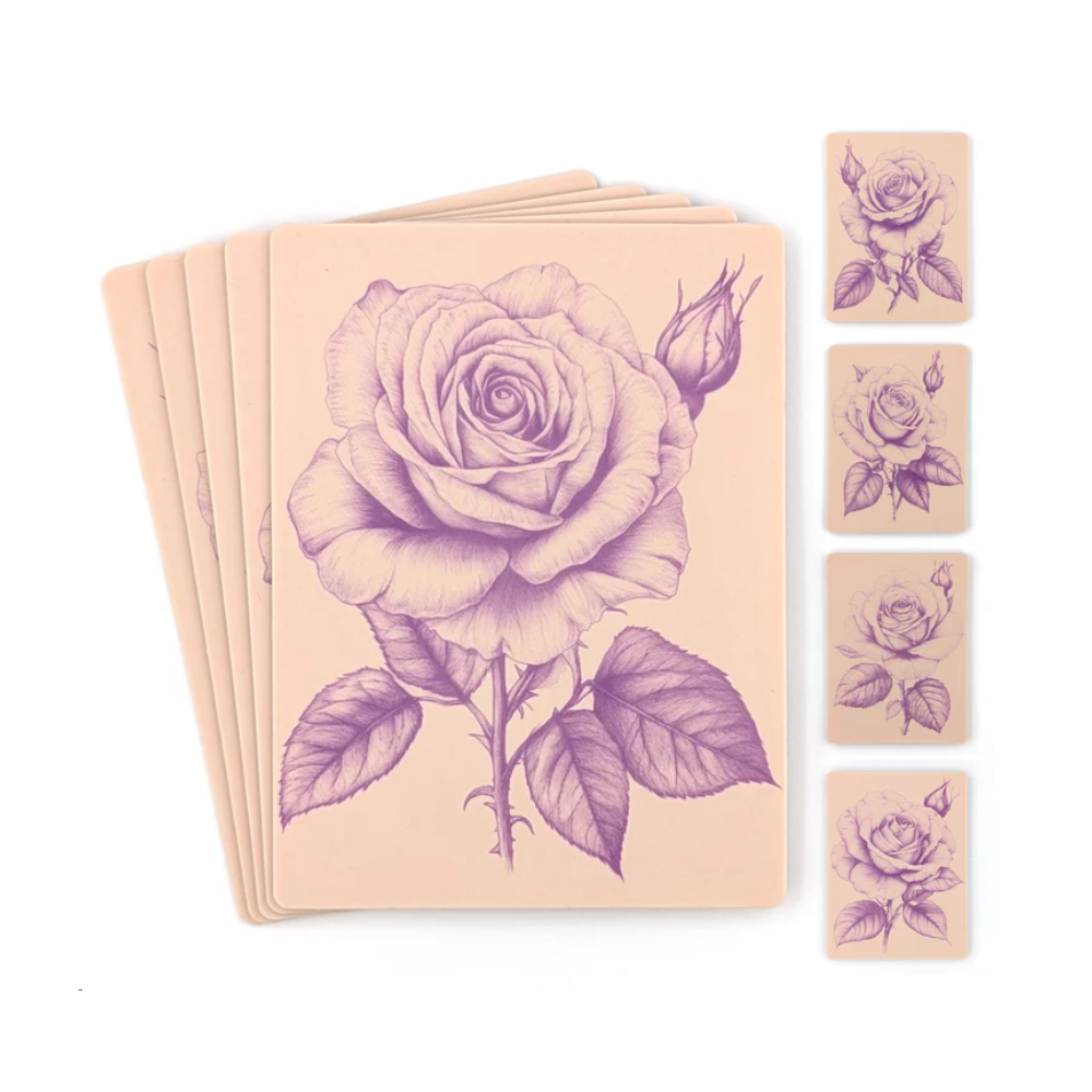 Stencil Skins Realistic Rose Set (5 A5 Sheets)
