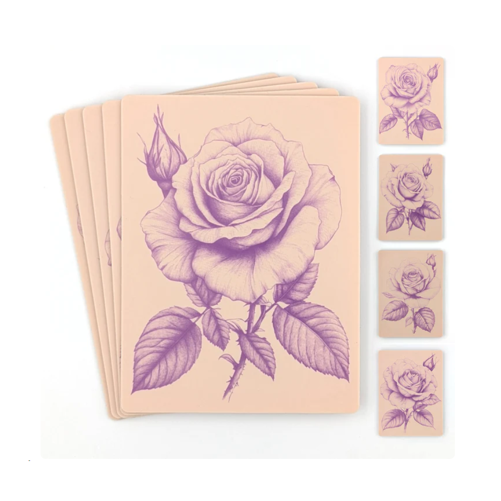 Stencil Skins Realistic Rose Set (5 A5 Sheets)