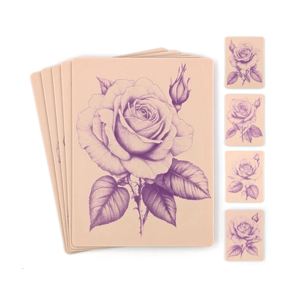 Stencil Skins Realistic Rose Set (5 A5 Sheets)