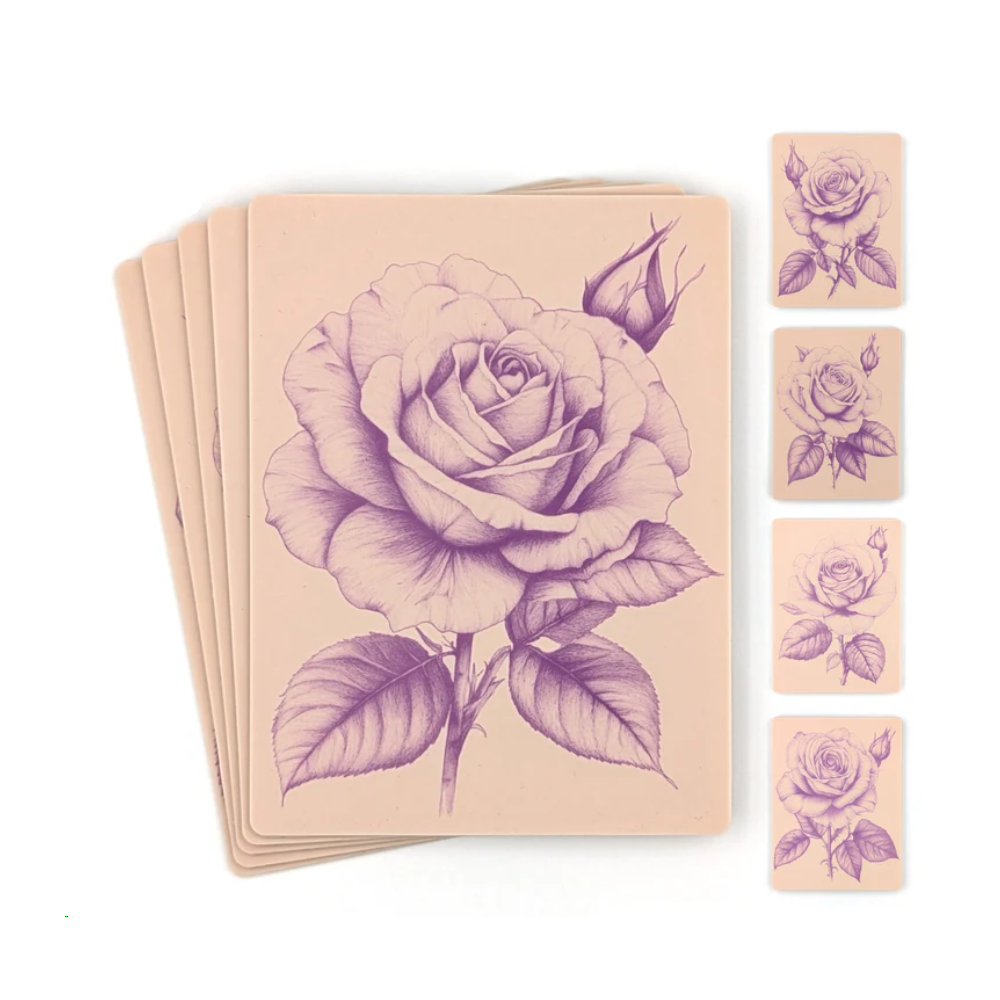 Stencil Skins Realistic Rose Set (5 A5 Sheets)