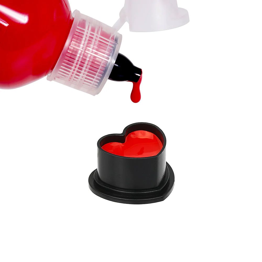 Saferly Black Love Hearts Ink Cap 11mm (500)