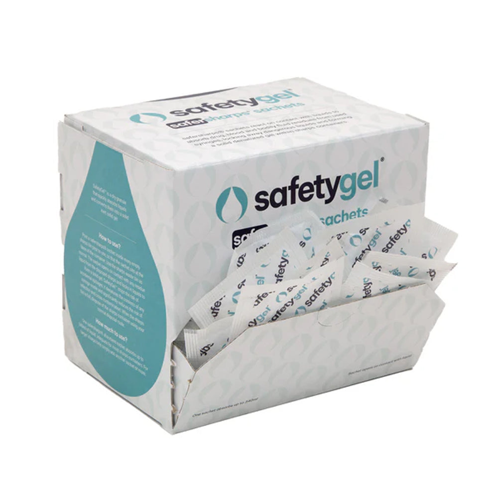 SafetyGel Liquid Absorbent Sachets - Box of 100 x 2g