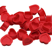 Silicone Heart Ink Cap Red 12mm (200)