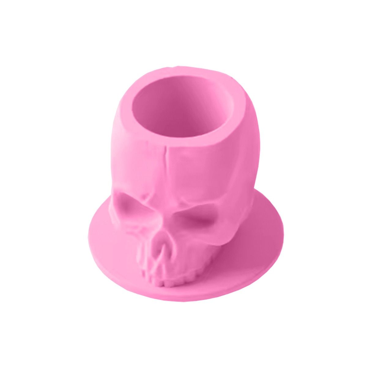Silicone Skull Ink Cap Pink 14mm (200)