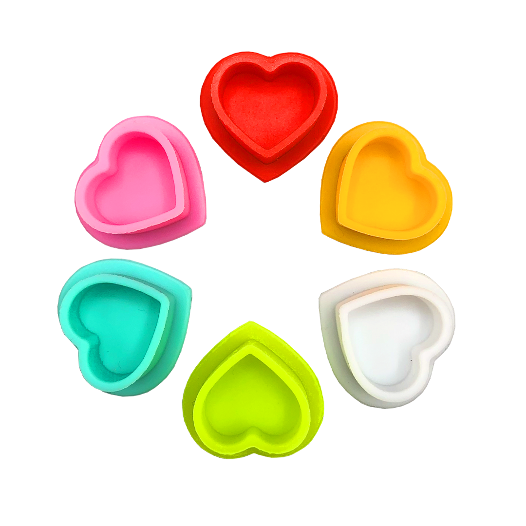 Silicone Hearts Ink Cap 12mm (100)
