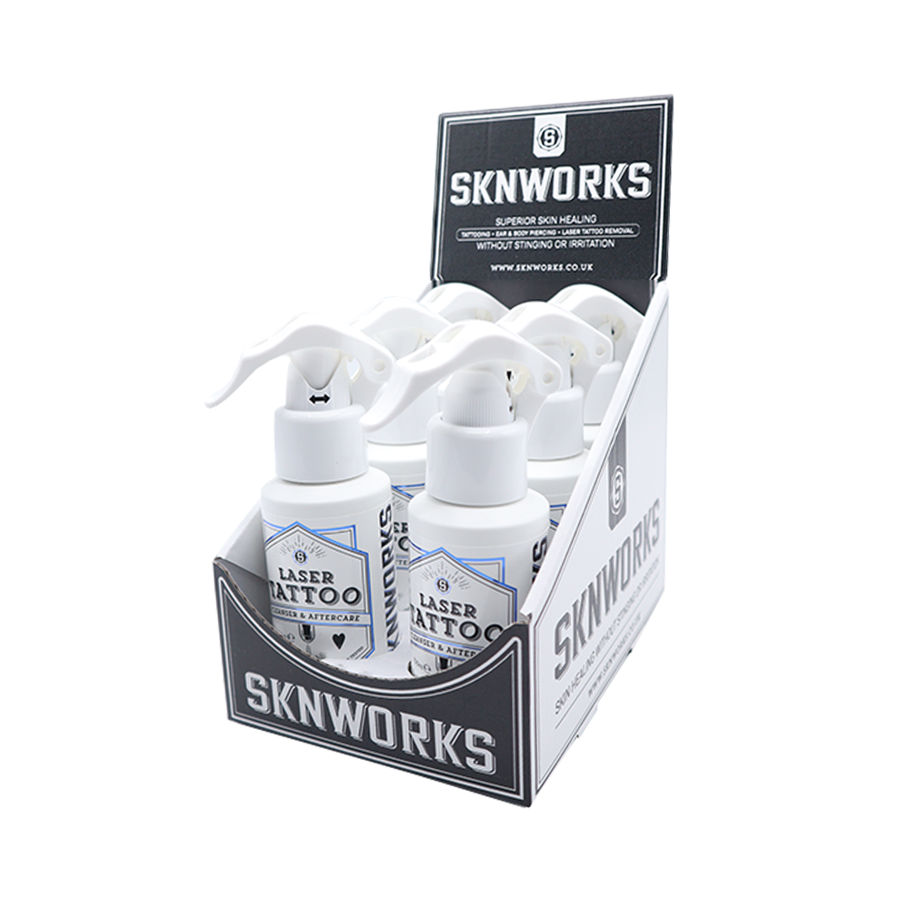Sknworks Laser Tattoo Cleanser Aftercare 100ml Box of 6