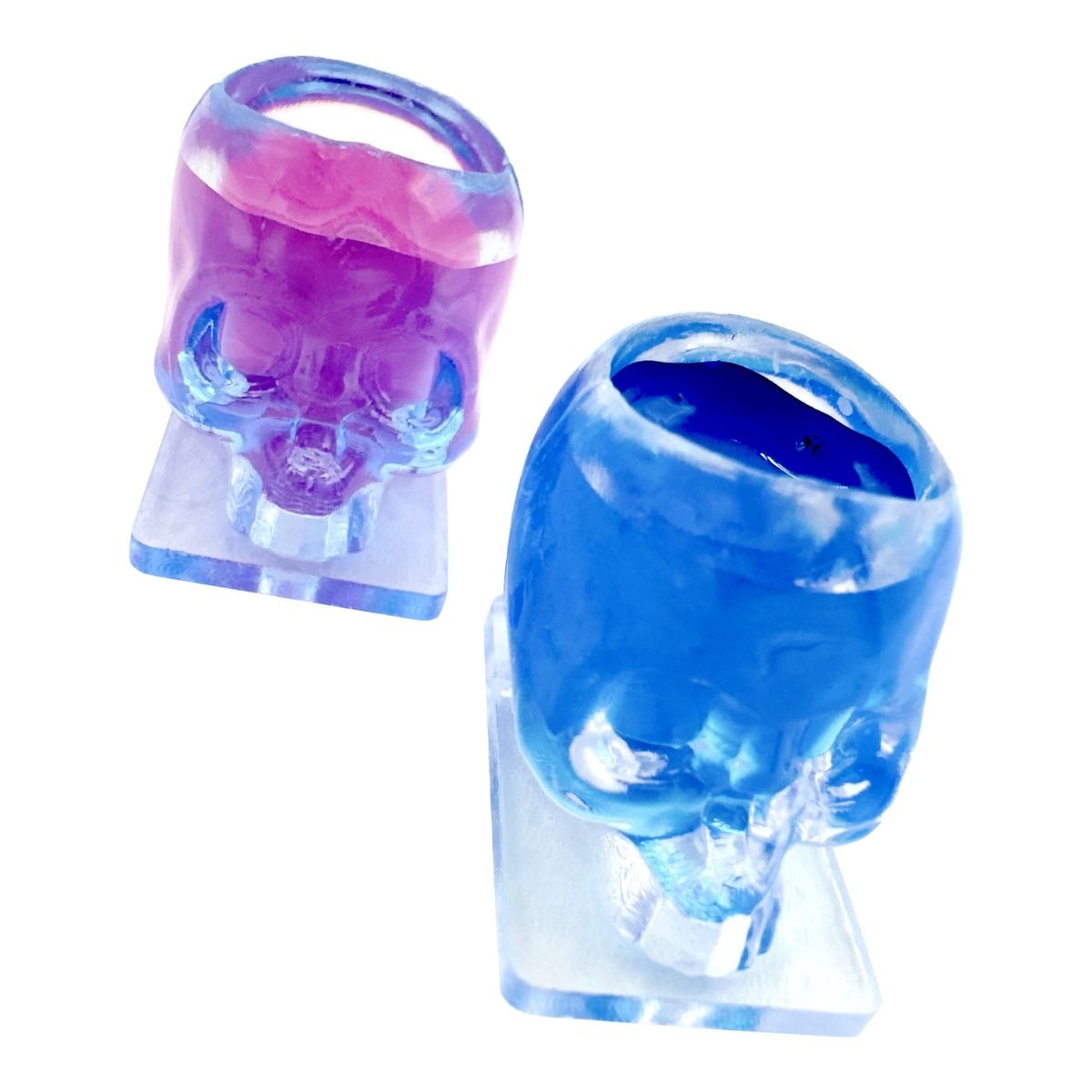 Skull Ink Cap Transparent Mixed 12mm (200)