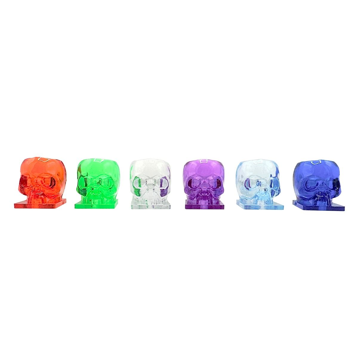 Skull Ink Cap Transparent Mixed 12mm (200)