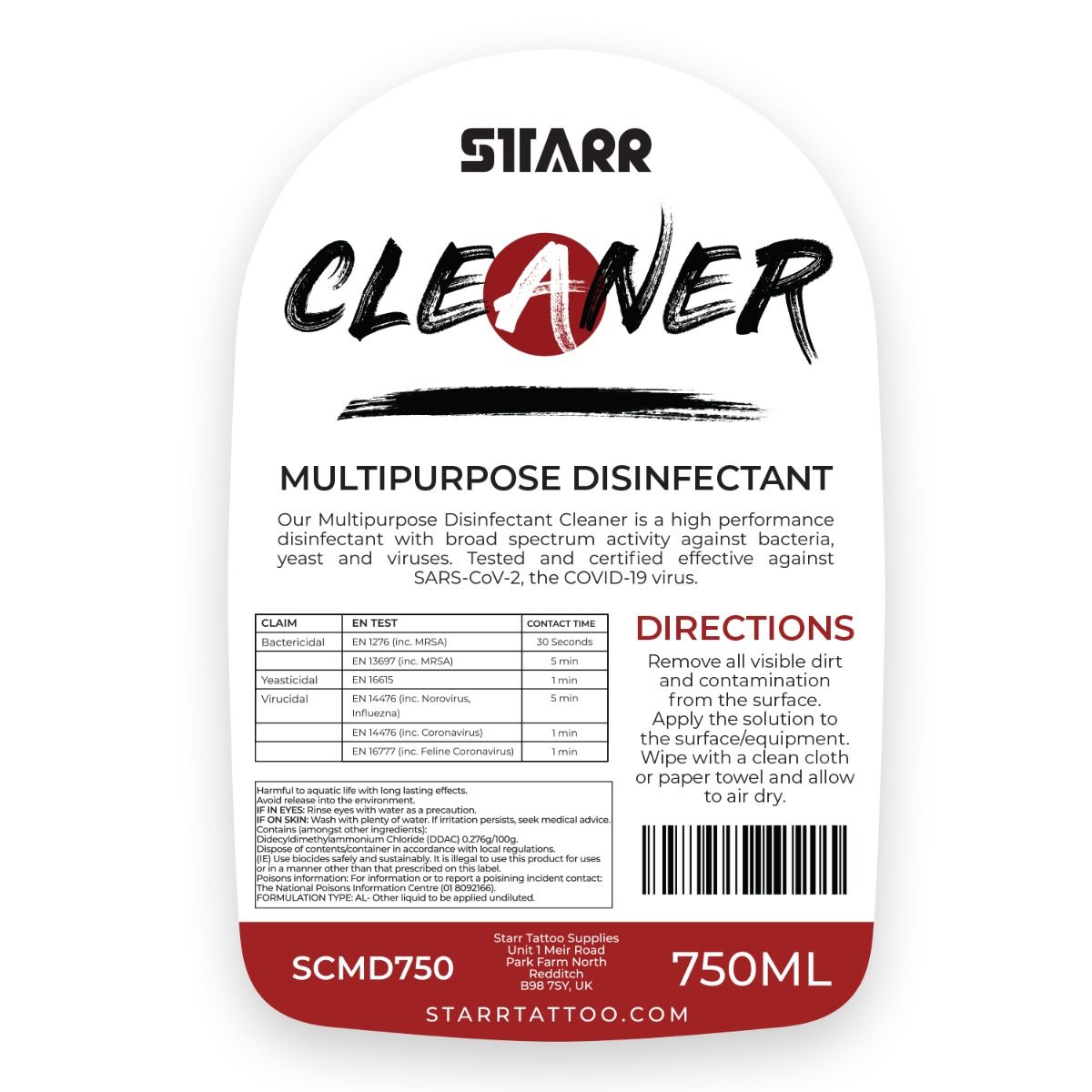 Starr Cleaner Multipurpose Disinfectant 750ml Spray