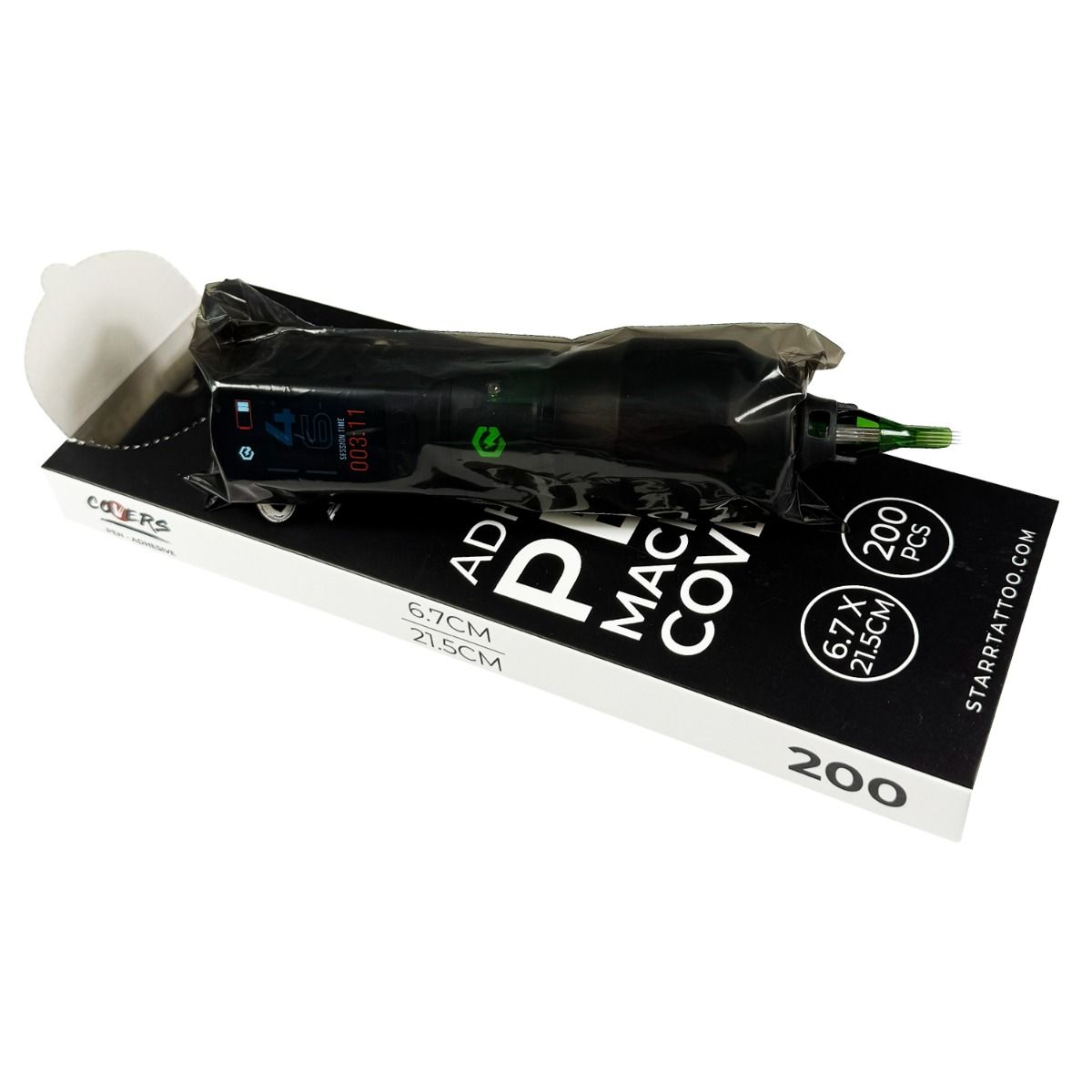 Starr Pen Machine Covers With Adhesive Strip Black 21cm x 6.5cm 200