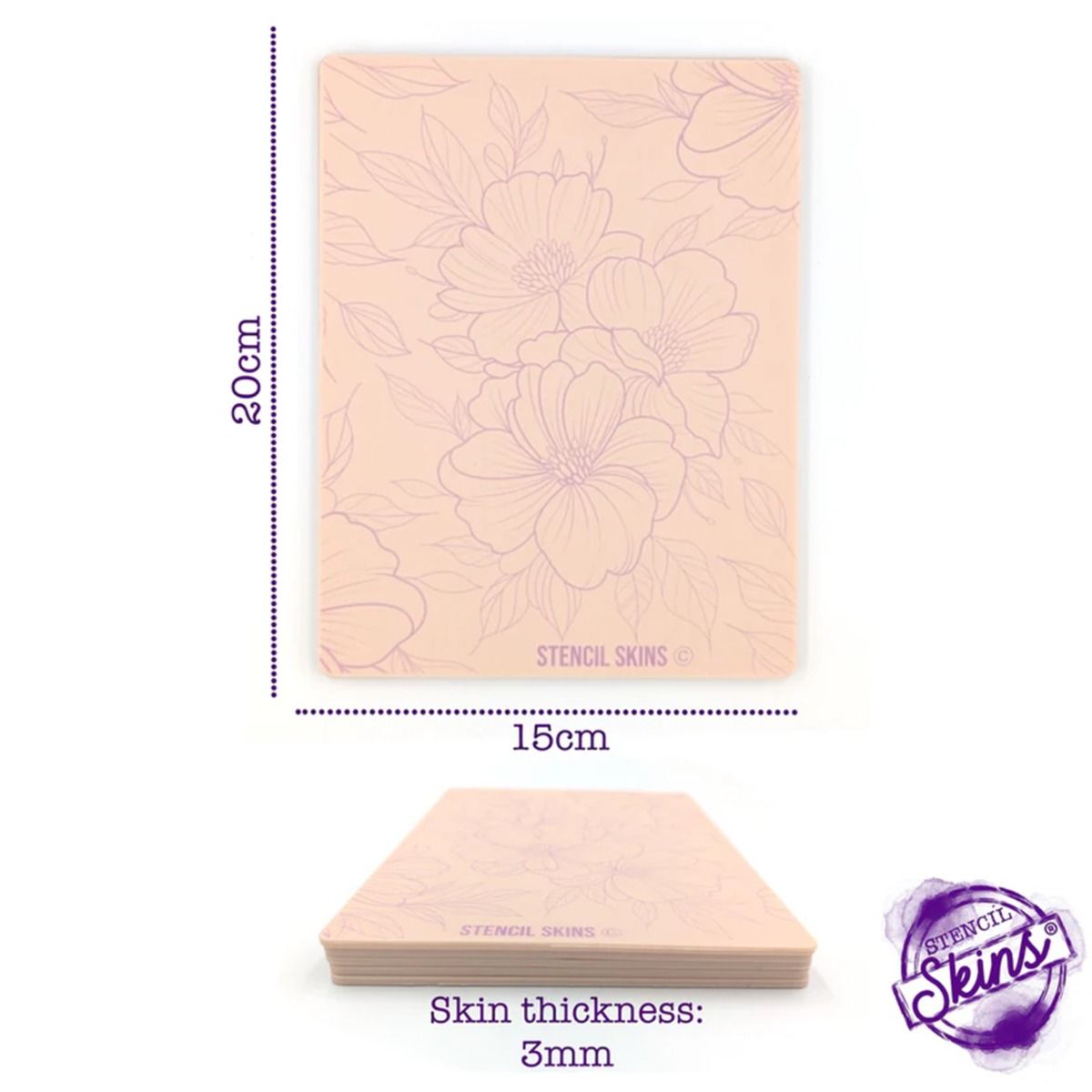 Stencil Skins Floral Set (5 A5 Sheets)