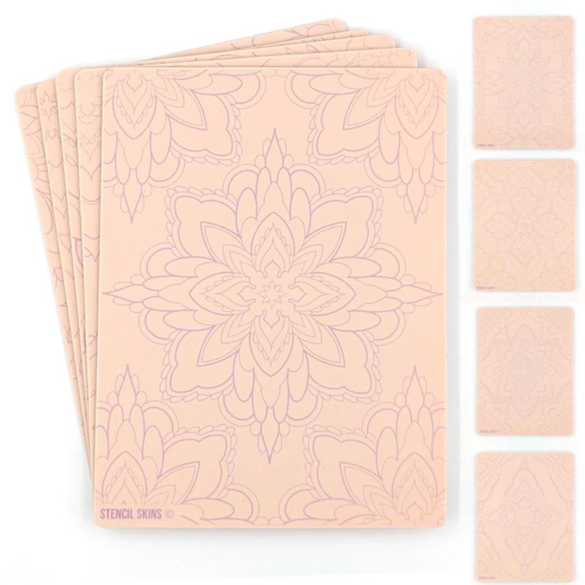 Stencil Skins Mandala Set (5 A5 Sheets)