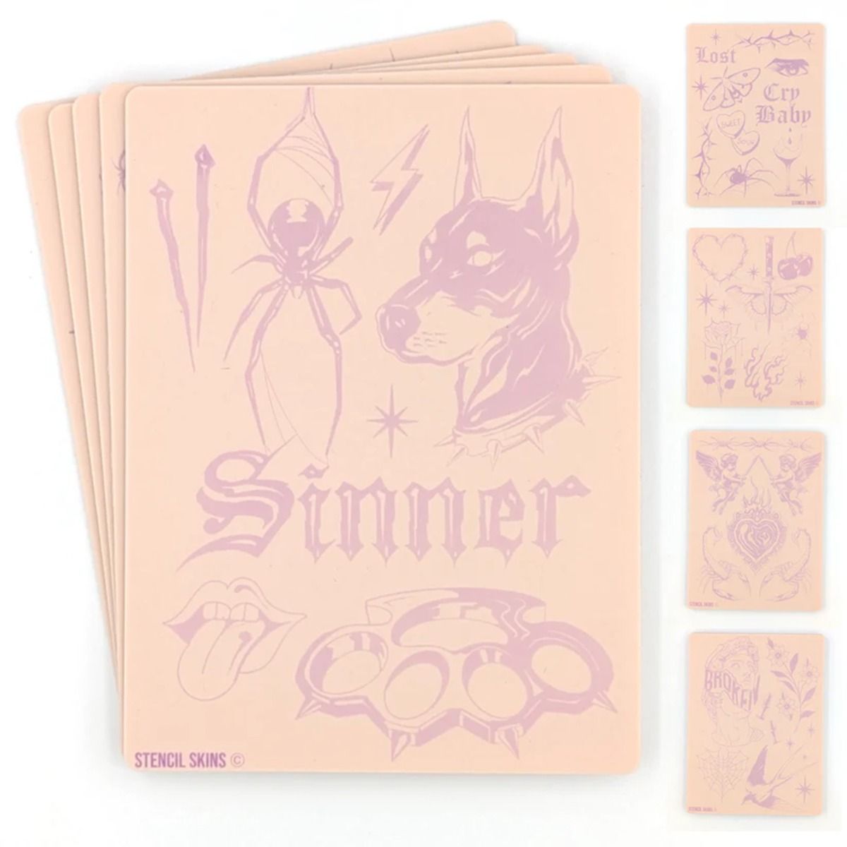 Stencil Skins Patchwork Set (5 A5 Sheets)
