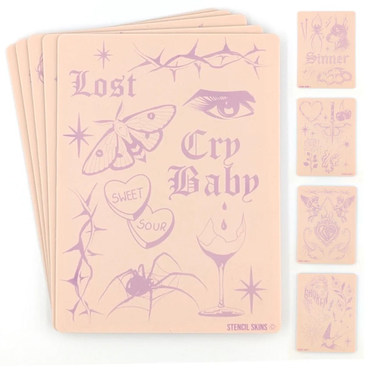 Stencil Skins Patchwork Set (5 A5 Sheets)