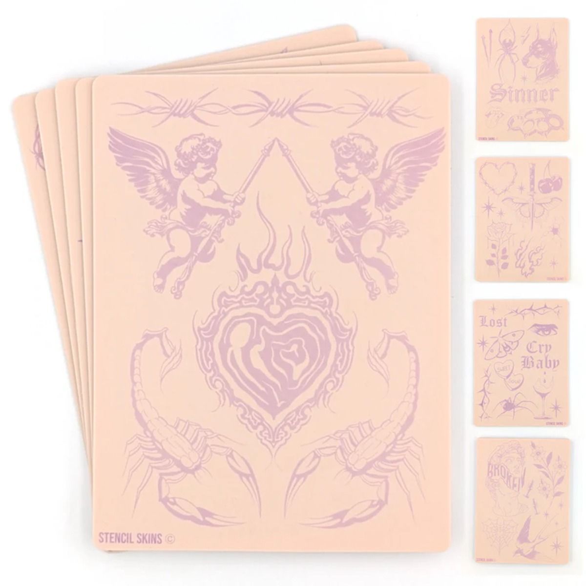 Stencil Skins Patchwork Set (5 A5 Sheets)