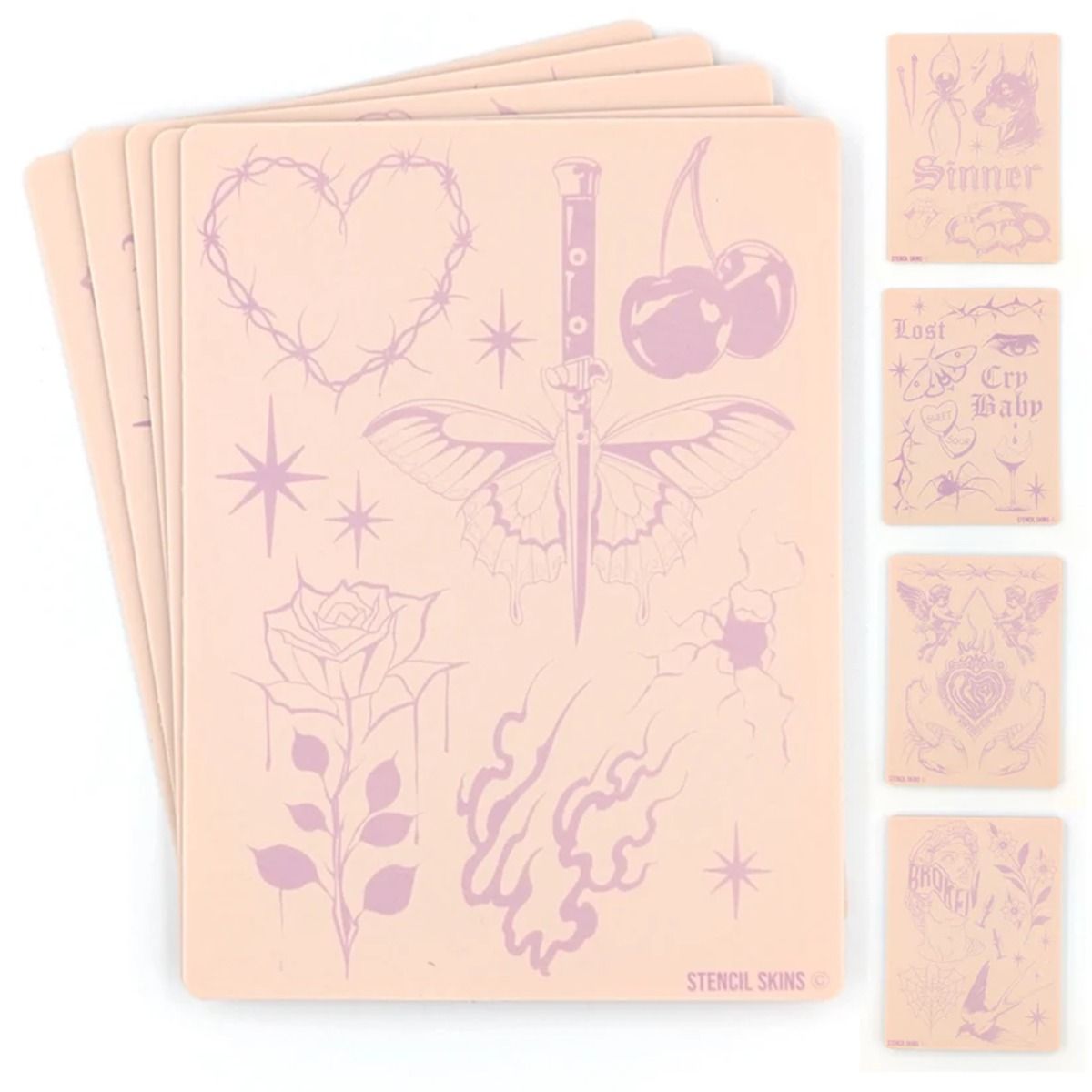 Stencil Skins Patchwork Set (5 A5 Sheets)
