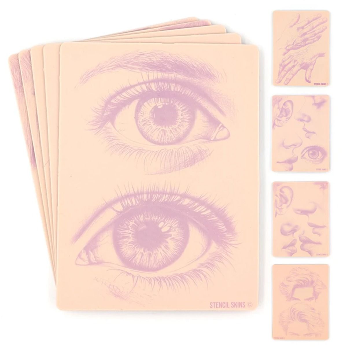 Stencil Skins Portrait Set (5 A5 Sheets)