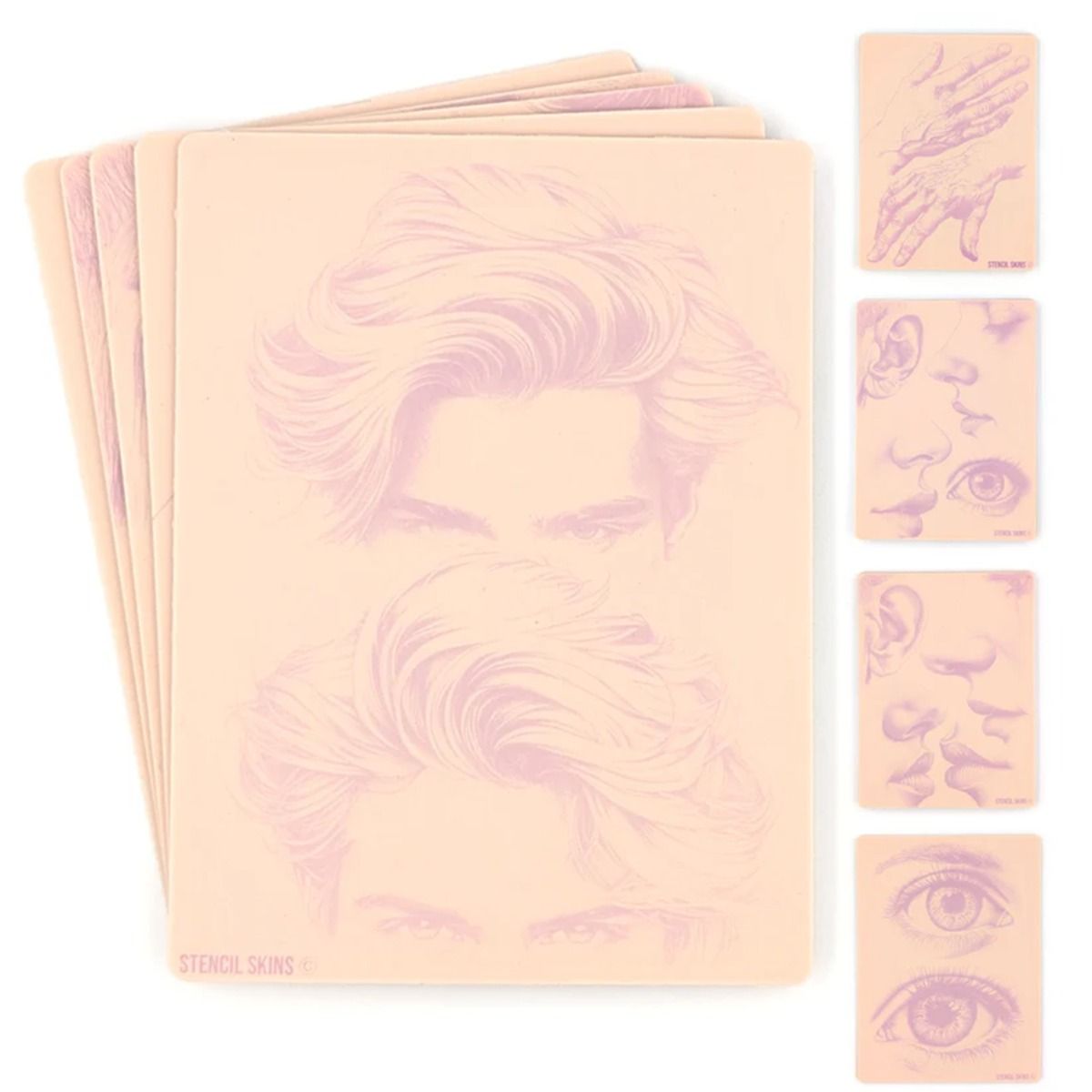 Stencil Skins Portrait Set (5 A5 Sheets)
