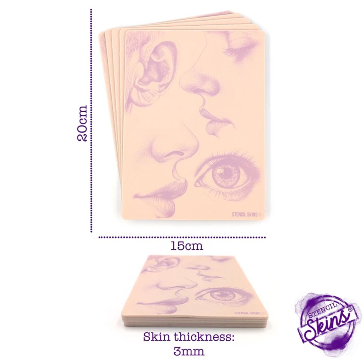 Stencil Skins Portrait Set (5 A5 Sheets)