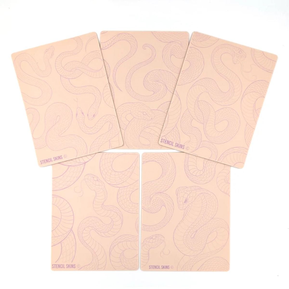 Stencil Skins Snakes Set (5 A5 Sheets)