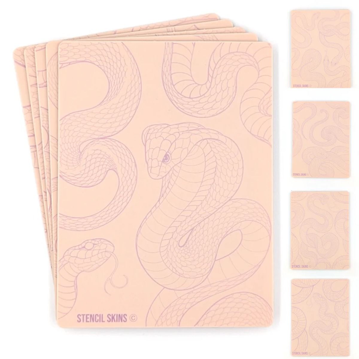 Stencil Skins Snakes Set (5 A5 Sheets)