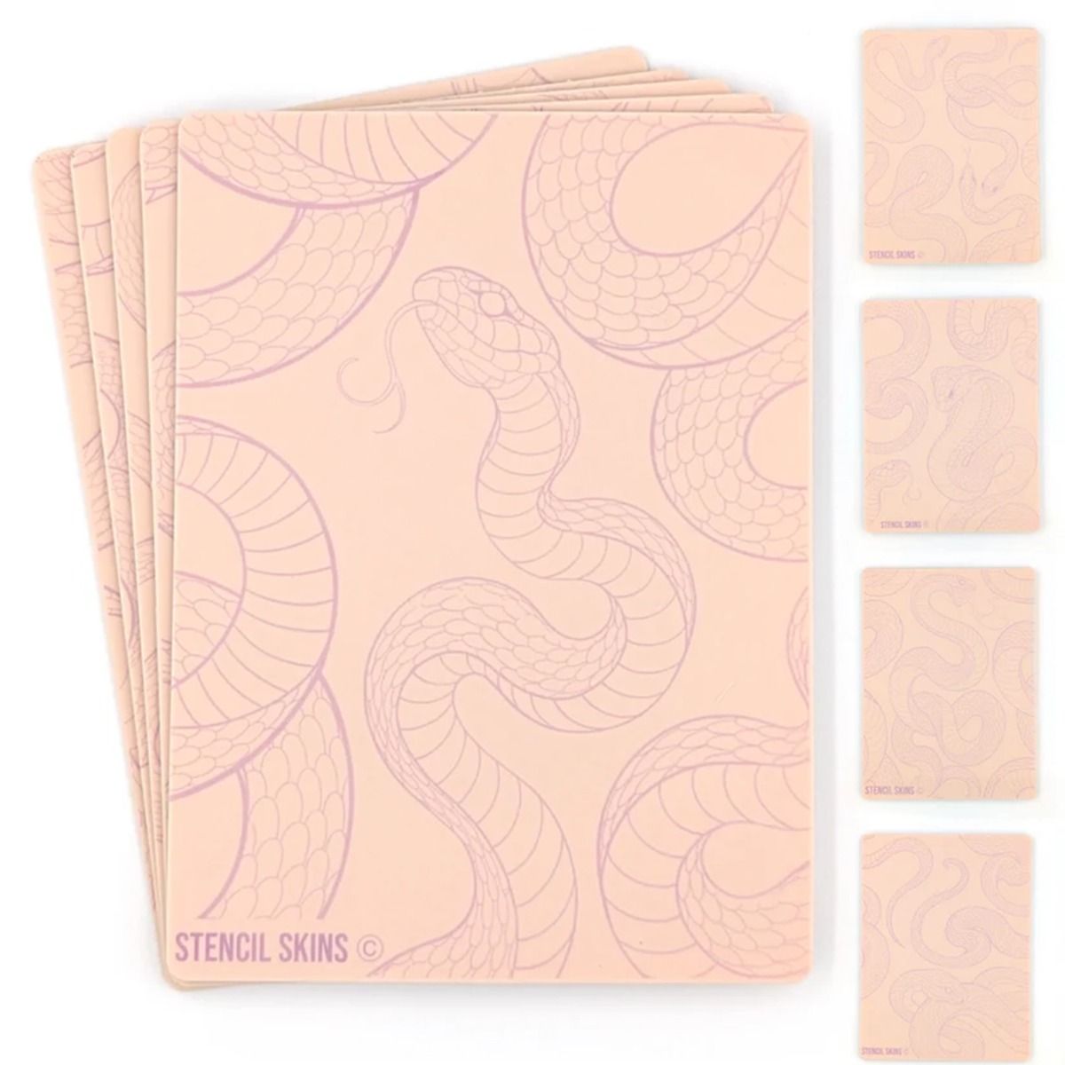 Stencil Skins Snakes Set (5 A5 Sheets)