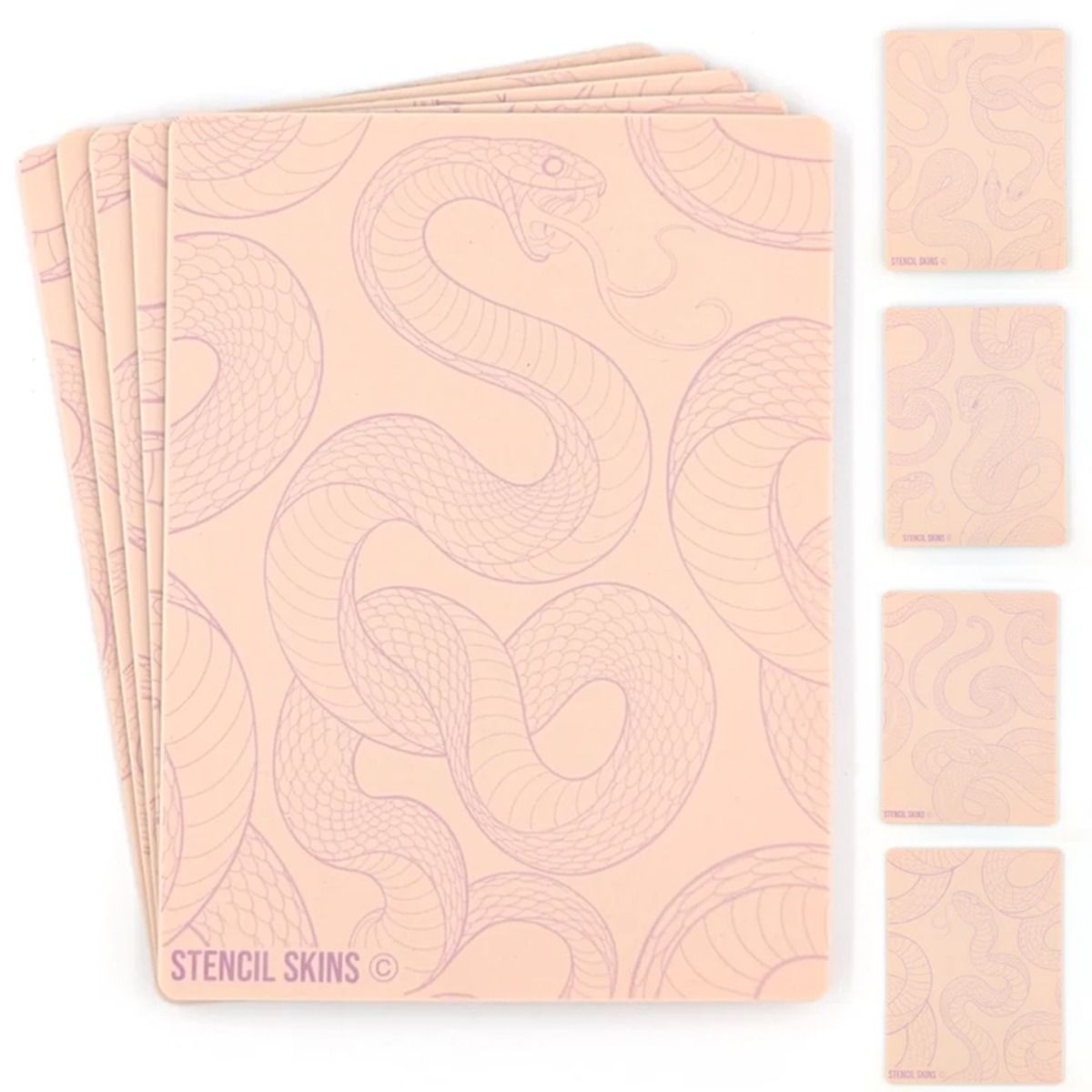 Stencil Skins Snakes Set (5 A5 Sheets)