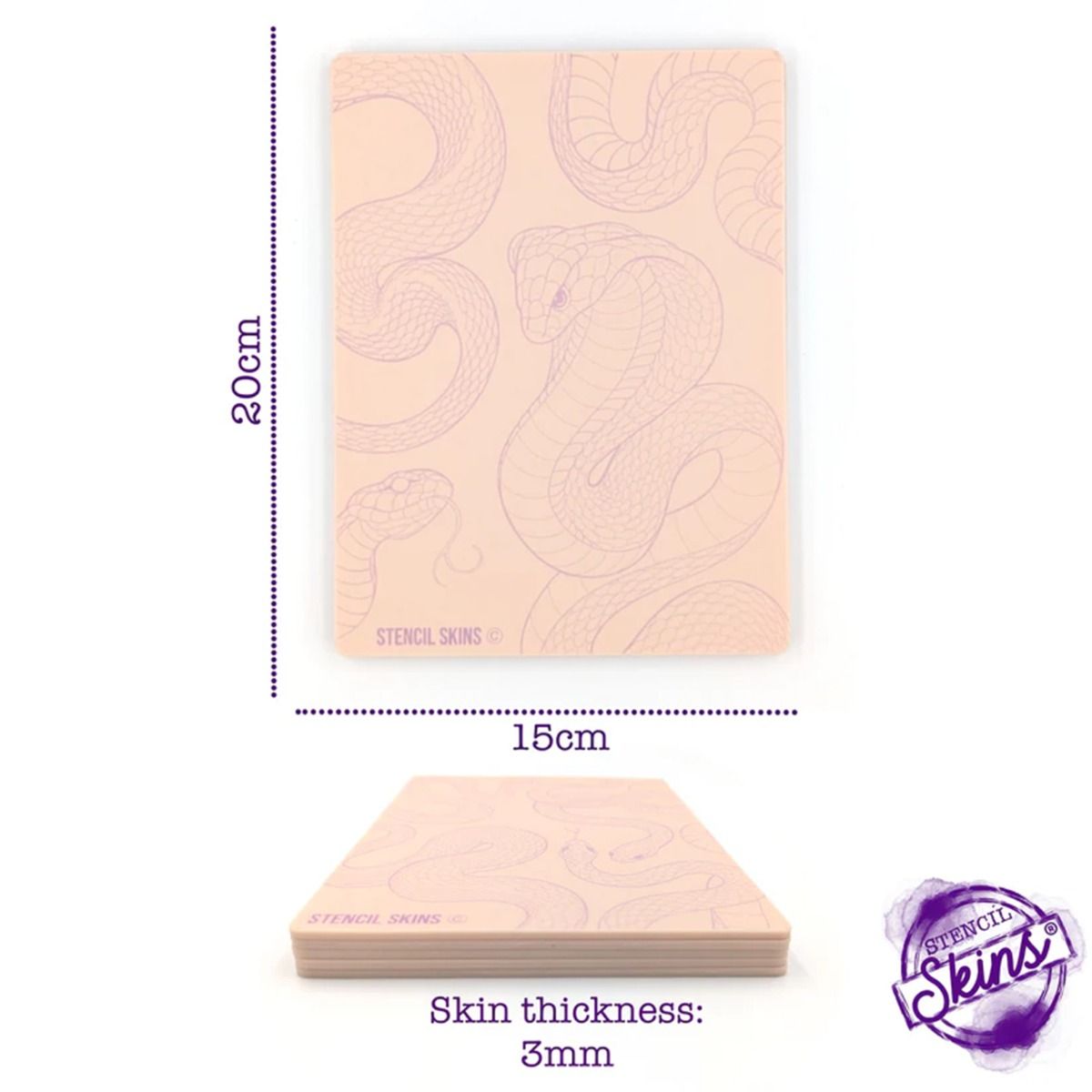 Stencil Skins Snakes Set (5 A5 Sheets)