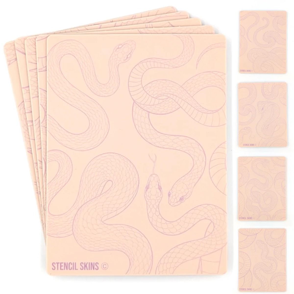 Stencil Skins Snakes Set (5 A5 Sheets)