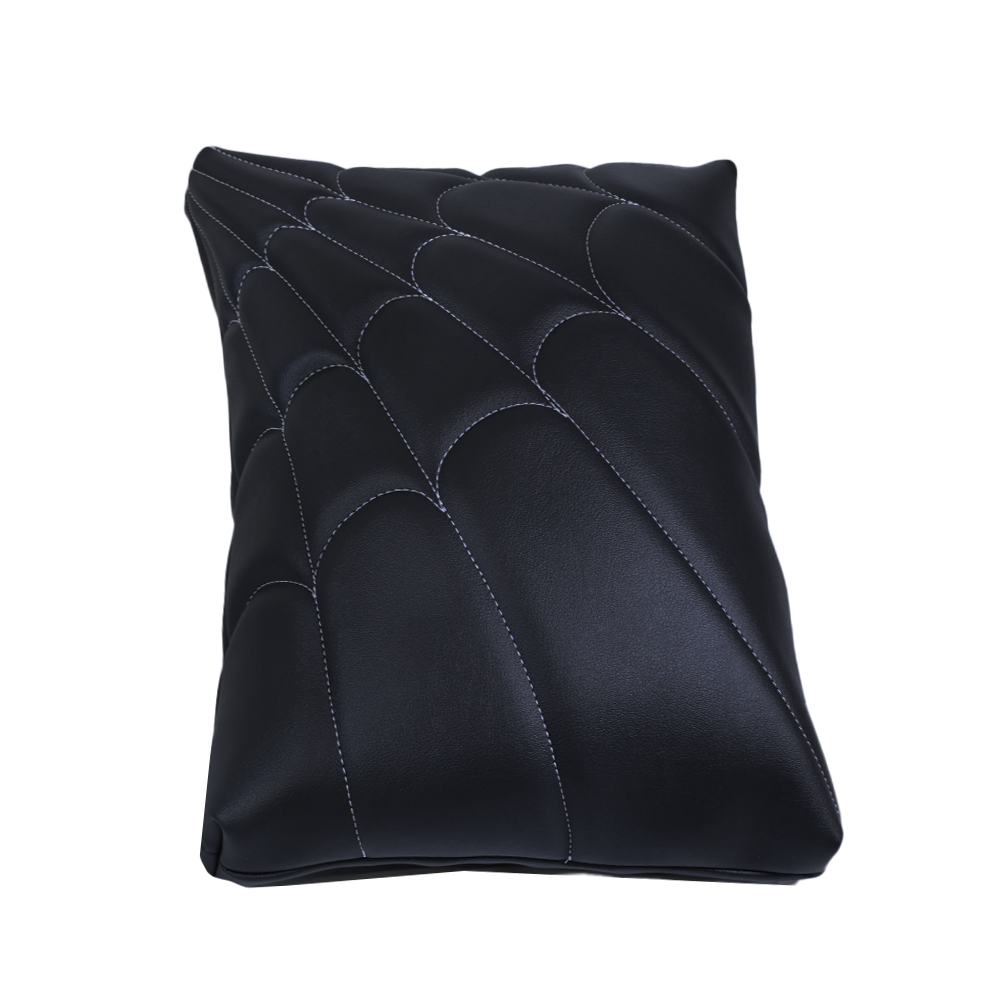 Black Swordfish Cushion White Web Rectangle