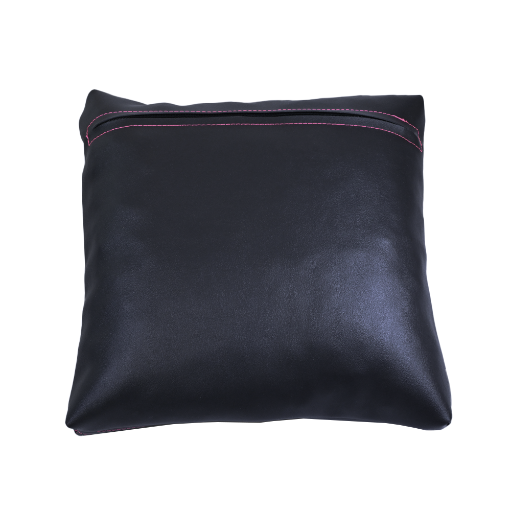 Black Swordfish Cushion Pink Web Square
