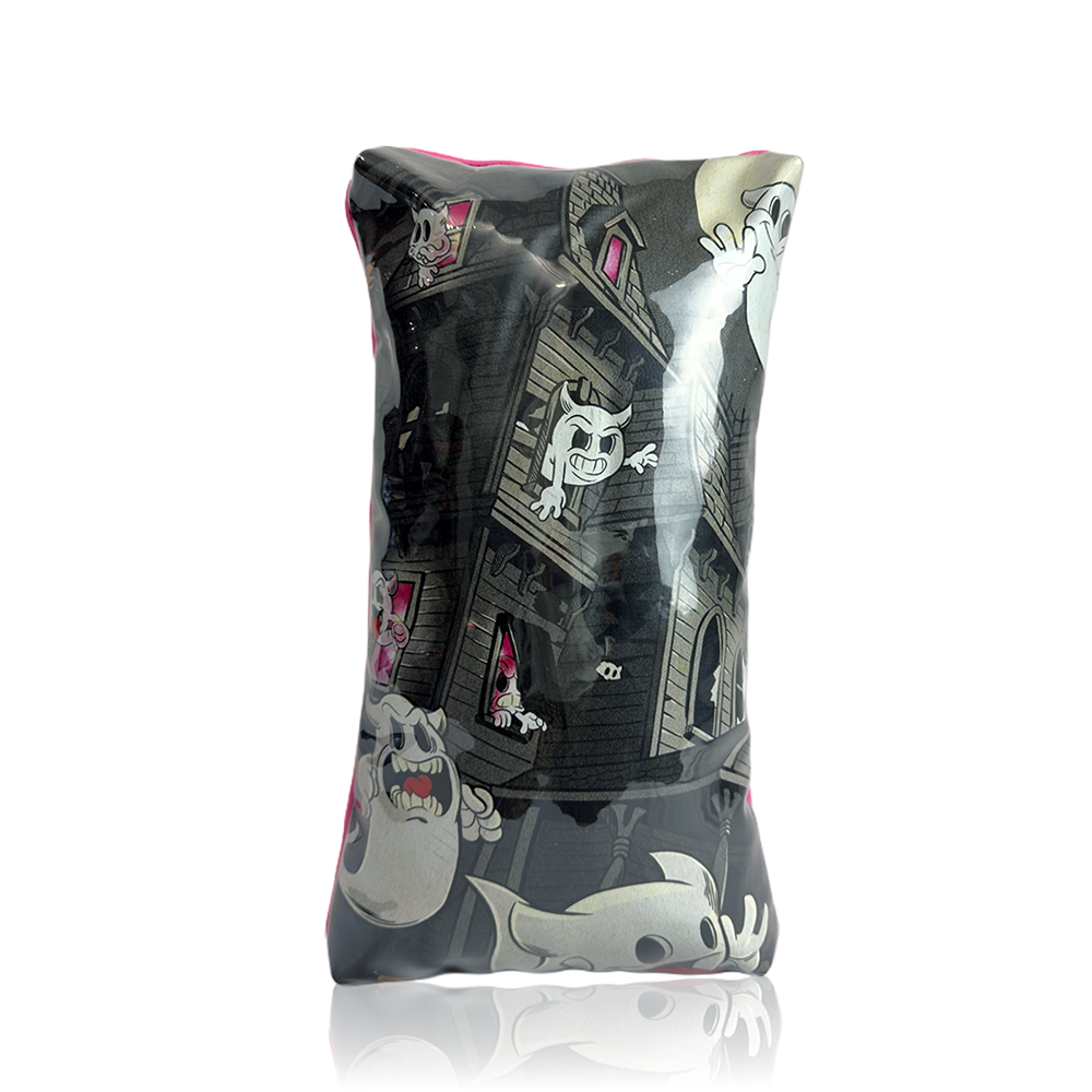 Ghost Cartridges Haunted Mansion Cushion Pink