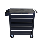 Professional Workstation Matt Black With 5 Drawers