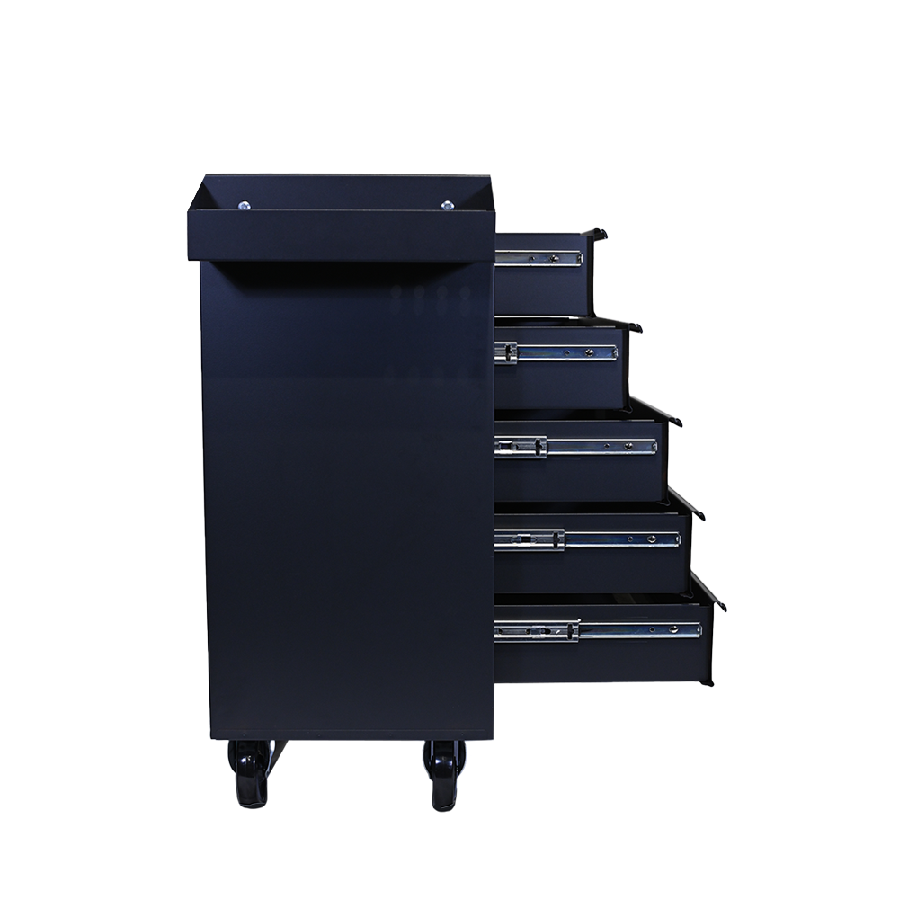 Professional Workstation Matt Black With 5 Drawers
